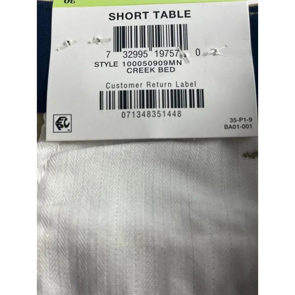 Club Room 4‎ Way Stretch 9 inch inseam Chino Size 30